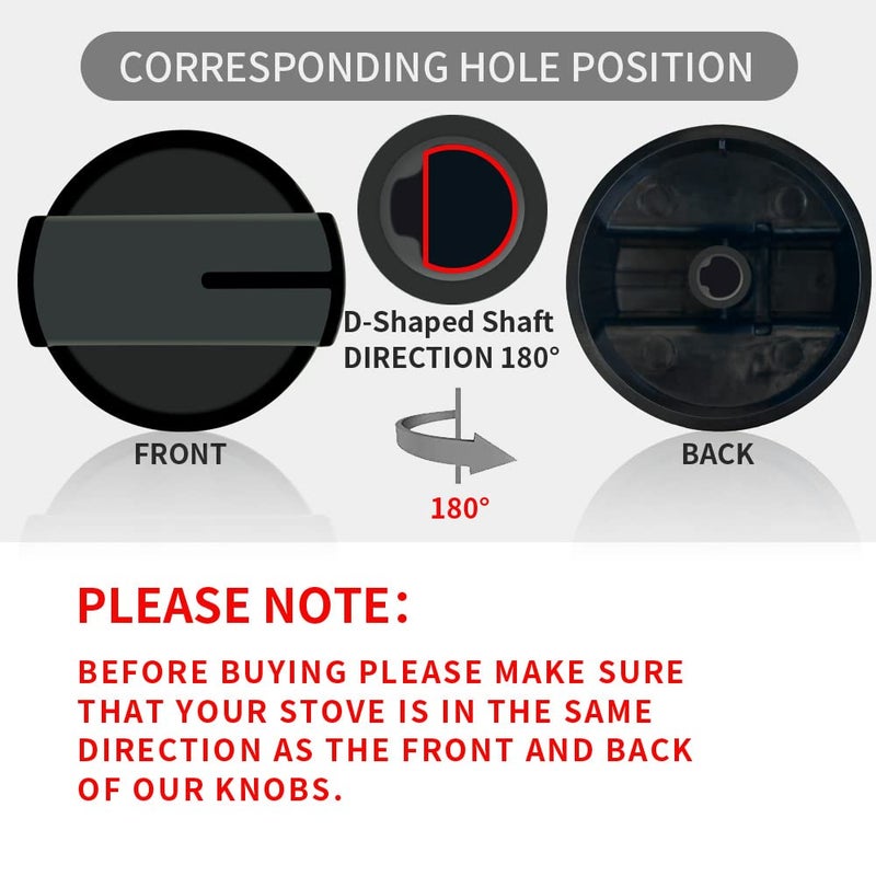 Reyhoar W10339442 Gas Range Knob Black Replacement Part for Whirlpool Range/Stove/Oven- Replaces WPW10339442  PS3507188 (1 Pack) - Image 3